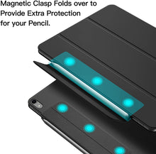 Load image into Gallery viewer, ProElite Smart Magnetic Case Cover for Apple iPad Mini 6 &amp; iPad Mini 7 8.3 inch [Support Apple Pencil Charging], Black
