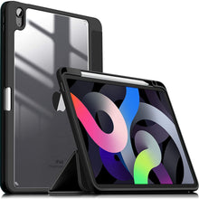 Load image into Gallery viewer, ProElite Hybrid Detachable Magnetic Case Cover for Apple iPad 10th Generation 10.9 inch 2022 with Pencil Holder, Black [Transparent Back]
