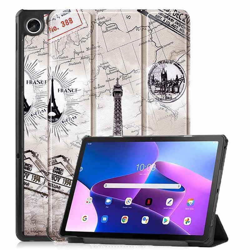ProElite Sleek Smart Flip Case Cover for Motorola Moto Tab G62 10.6 inch Tablet, Eiffel