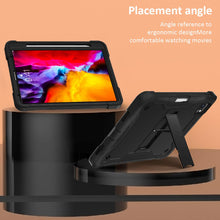 Load image into Gallery viewer, ProElite Rugged Shockproof Heavy Duty Back Case Cover for Apple iPad Pro 11&quot; 3rd Gen 2021/2020 &amp; iPad Air 5th/4th Gen 10.9&quot; with Pencil Holder, Black
