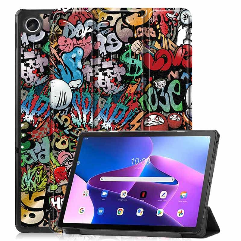 ProElite Sleek Smart Flip Case Cover for Lenovo Tab M10 FHD Plus (3rd Gen) 10.6 inch Tablet (Will Not Fit M10 5G Model ) , Hippy