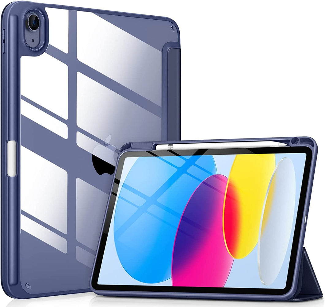 ProElite Case Cover for Apple iPad (A16) 11th/10th Generation (2025/2022), Transparent case Cover with Pencil Holder for iPad 11th/10th Gen 2025/2022, Dark