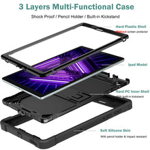 Load image into Gallery viewer, ProElite Rugged Shockproof Heavy Duty Back Case Cover for Lenovo Tab M10 FHD Plus 10.3&quot; X606V /TB-X606/TB-X606X, Black
