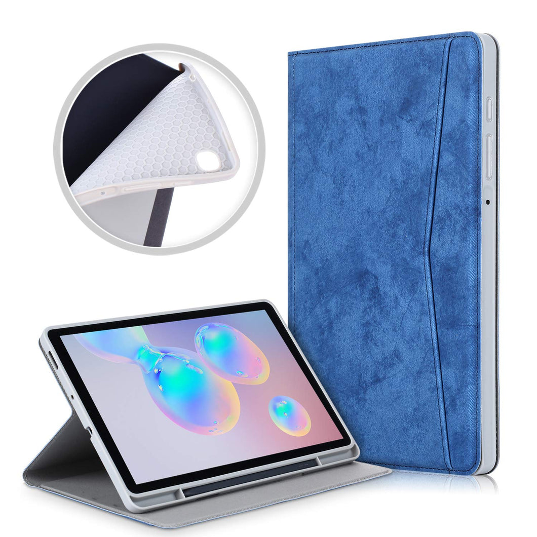 ProElite Smart Multi Angle case Cover for Samsung Galaxy Tab S6 Lite 10.4 Inch SM-P610/P615 with SPen Holder [Dark Blue]