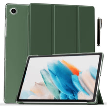 Load image into Gallery viewer, ProElite Smart Flip Case Cover for Samsung Galaxy Tab A8 10.5&quot; SM-X200/ SM-X205/ SM-X207 2021 Translucent Back with Stylus Pen, Dark Green
