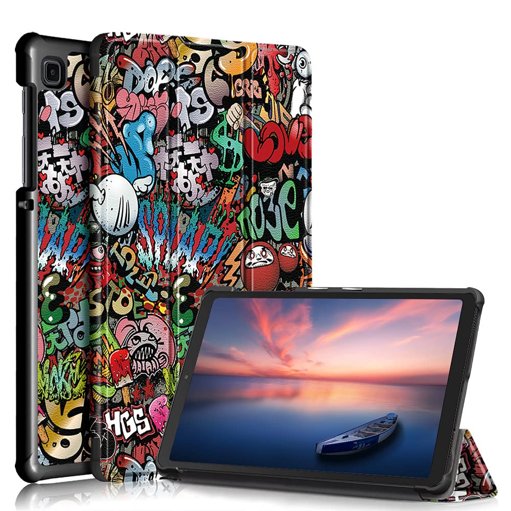ProElite Smart Trifold Flip case Cover for Samsung Galaxy Tab A7 Lite SM-T220/225, Hippy