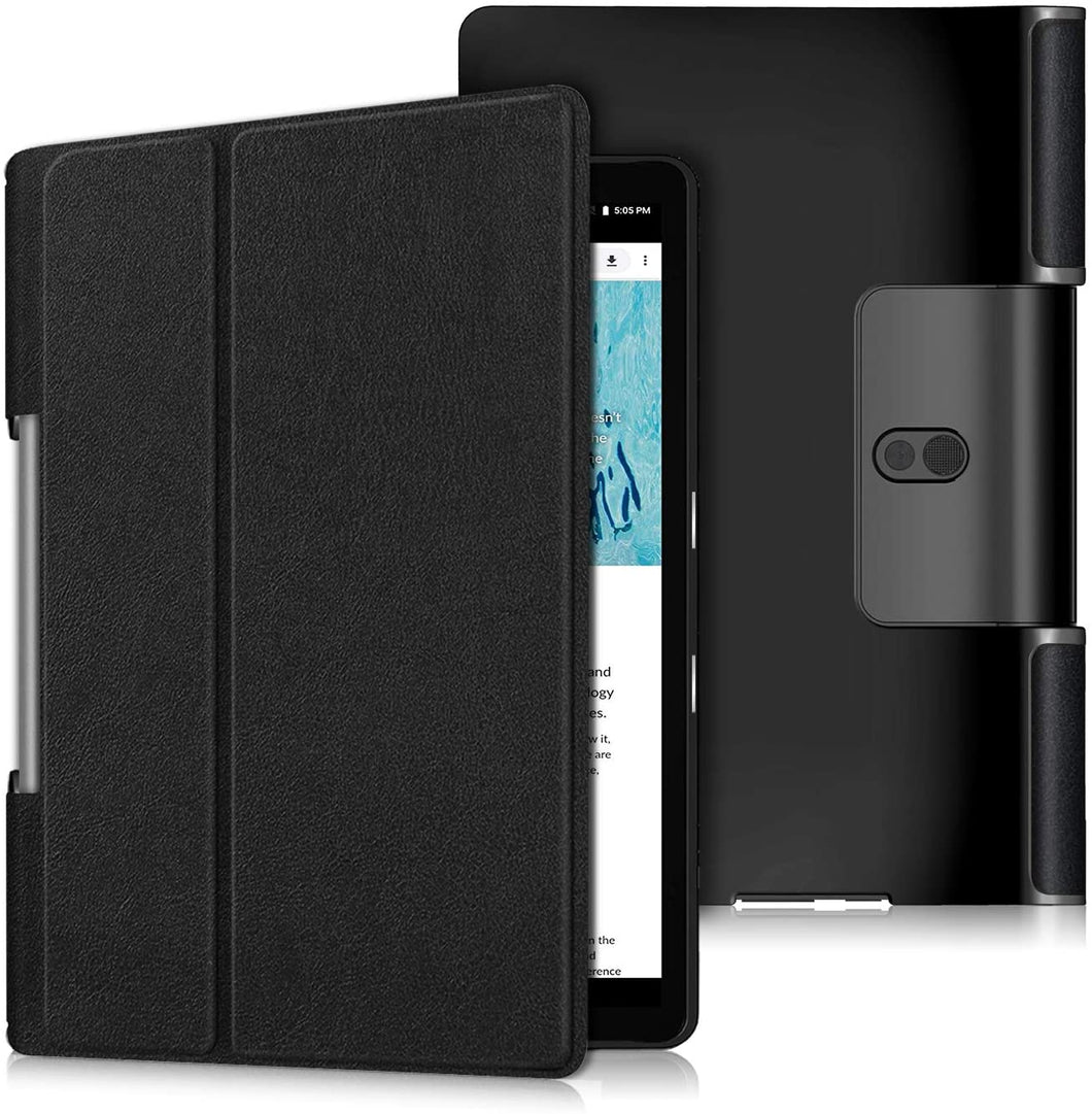 ProElite PU Flip case Cover for Lenovo Yoga Smart Tab 10.1 YT-X705X & YT-X705F Tablet, Black