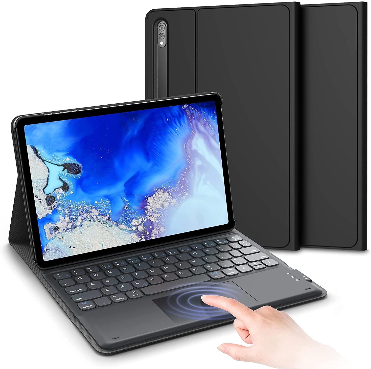 ProElite Detachable Wireless Bluetooth TouchPad Keyboard flip case Cover for Samsung Galaxy Tab S8 Plus/S7 Plus/S7 FE