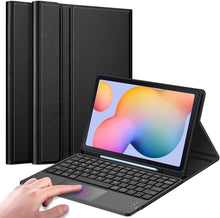 Load image into Gallery viewer, ProElite Detachable Wireless Bluetooth TouchPad Keyboard flip case Cover for Samsung Galaxy Tab S6 Lite 10.4 Inch SM-P610/P615 with Pencil Holder, Black

