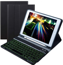 Load image into Gallery viewer, ProElite Keyboard case for Apple iPad 9.7&quot; 5th/6th Gen Air 1/Air 2 Pro 9.7, with Pencil Holder, Magnetic Detachable Wireless Bluetooth Keyboard Built-in 7-Colors Backlit, Black
