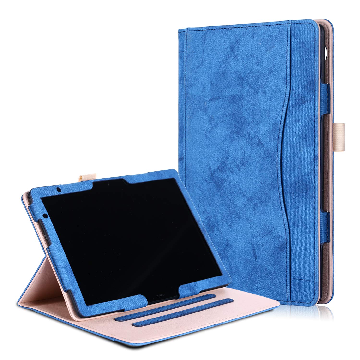 ProElite Smart handstrap Case Cover for Huawei MediaPad T5/ M5 M5 Lite  Honor Pad (Dark Blue)