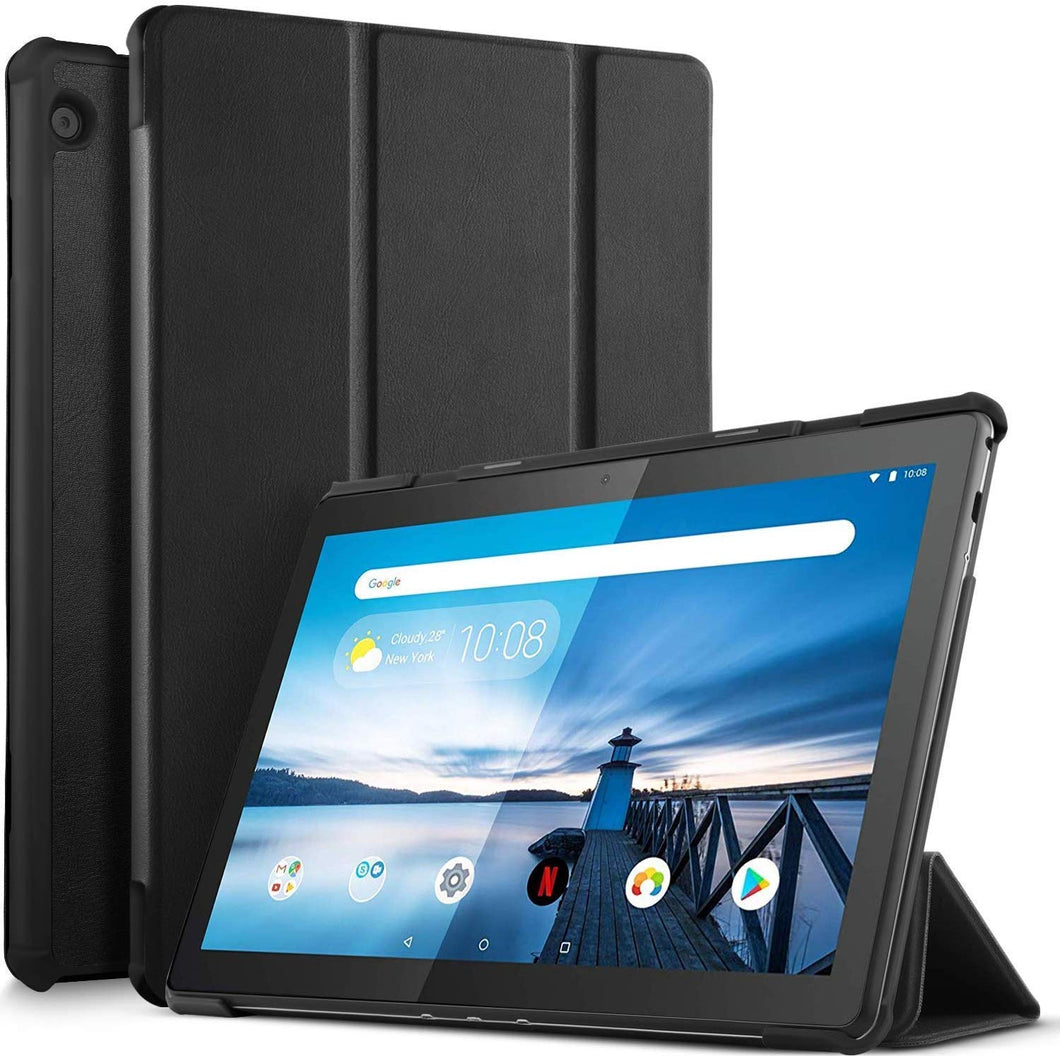 ProElite Ultra Sleek Smart Flip Case Cover for Lenovo Tab M10 FHD REL TB-X605LC TB-X605FC Tablet (Black) [Will NOT Fit Model X505F X505L]