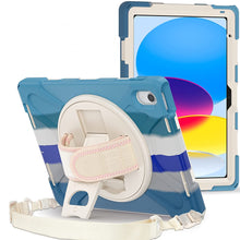 Load image into Gallery viewer, ProElite Rugged 3 Layer Armor case Cover for Apple iPad (A16) 11th/10th Generation (2025/2022). with Hand Grip and Rotating Kickstand, Rainbow
