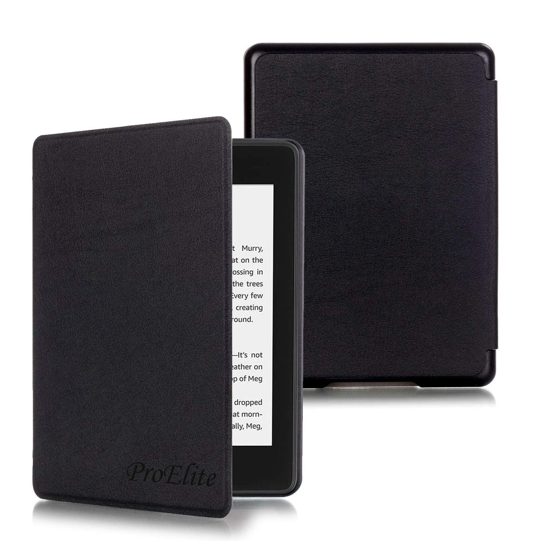 ProElite Ultra Slim Smart Flip case Cover for All New Amazon Kindle Paperwhite 10th Generation (Black)