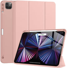 Load image into Gallery viewer, ProElite Smart Case for iPad Pro 12.9 inch 2021 5th Gen [Auto Sleep/Wake Cover] [Pencil Holder] [Soft Flexible Case] Recoil Series - Rose Gold
