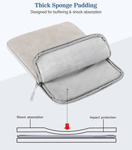 Load image into Gallery viewer, ProElite Polyester Tablet Sleeve Case Cover for Upto 11.5 inch for iPad 10.2/Pro 11/ iPad 9.7/ Samsung/Lenovo/Galaxy/Realme/Galaxy Tab A9 Plus/S7/S8/S9/Realme Pad 2/Honor Pad X9, Light Grey

