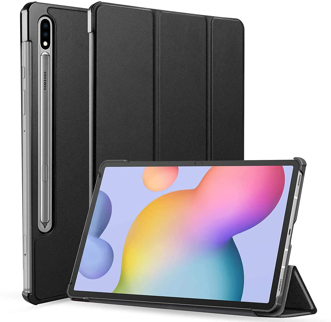 ProElite Smart Trifold Flip case Cover for Samsung Galaxy Tab S8 Ultra 14.6 inch (SM-X900/ X906), Support S Pen Magnetic Attachment [Black]