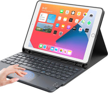 Load image into Gallery viewer, ProElite Wireless Bluetooth Touchpad Keyboard flip case Cover for Apple ipad 7th/8th/9th Gen (2021) 10.2 inch/Air 3 10.5&quot;/Pro 10.5&quot; Black
