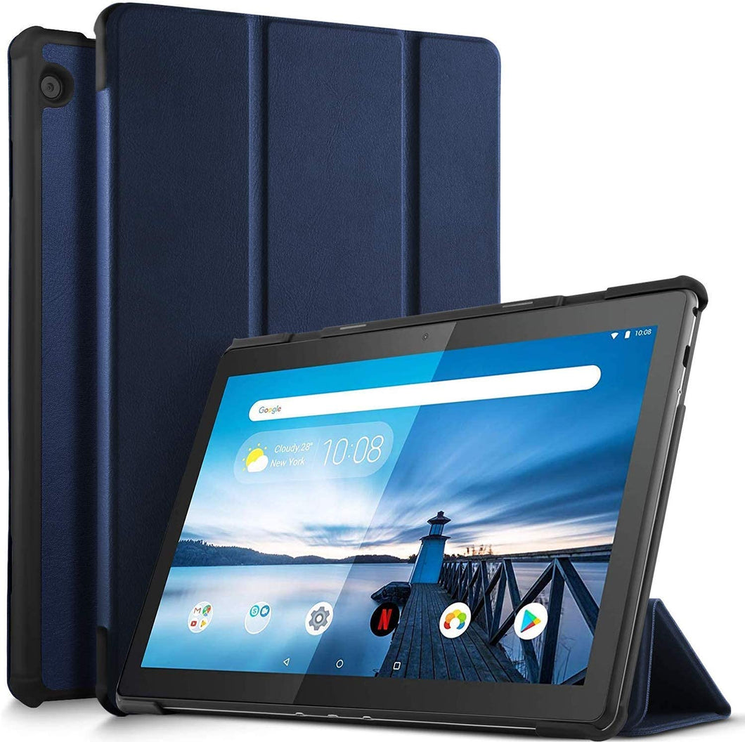 ProElite Ultra Sleek Smart Flip Case Cover for Lenovo Tab M10 FHD REL TB-X605LC TB-X605FC Tablet (Navy Blue) [Will NOT Fit Model X505F X505L]