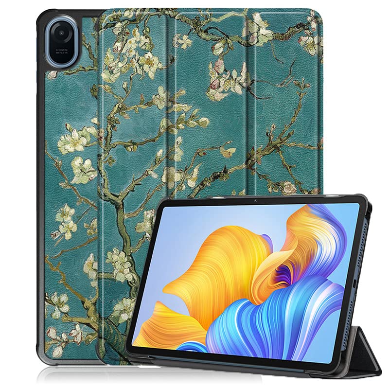 ProElite Smart Trifold Flip case Cover for Honor Pad 8 12 inch, Flower
