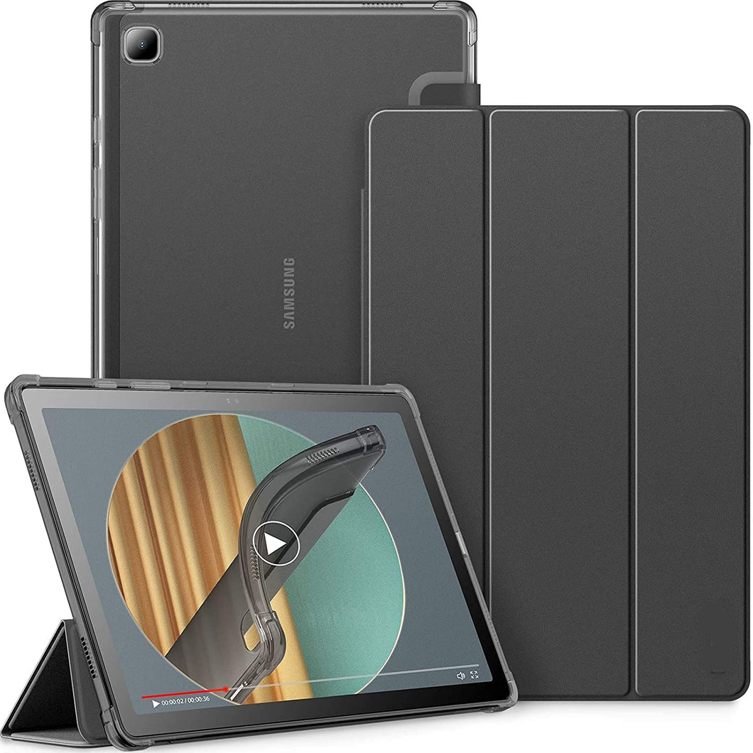ProElite Flip case Cover for Samsung Galaxy Tab A7 10.4 Inch SM-T500/T505/T507, Black (Soft Transparent Back)