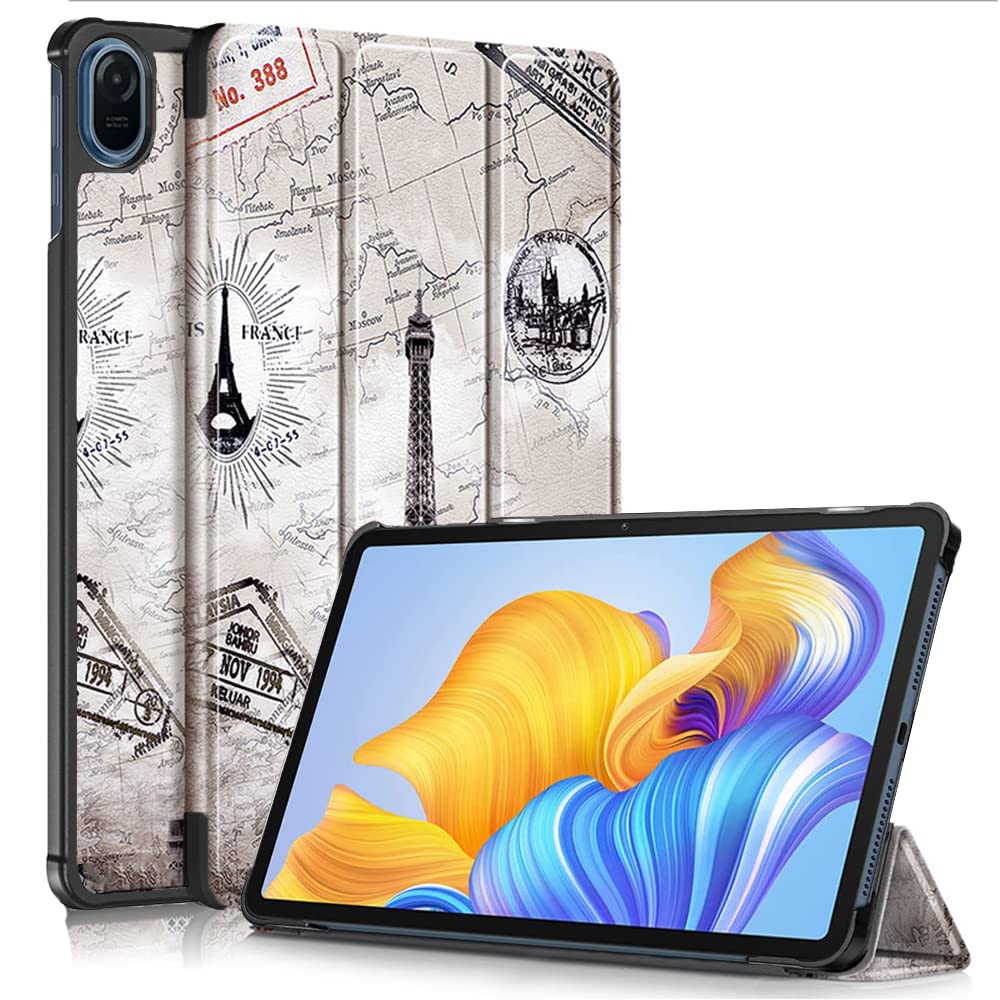 ProElite Smart Trifold Flip case Cover for Honor Pad 8 12 inch, Eiffel
