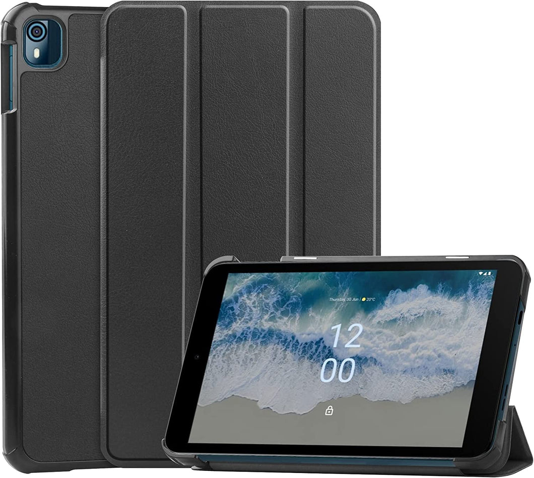 ProElite Smart Trifold Flip case Cover for Nokia Tab T10 8 inch Tablet, Black
