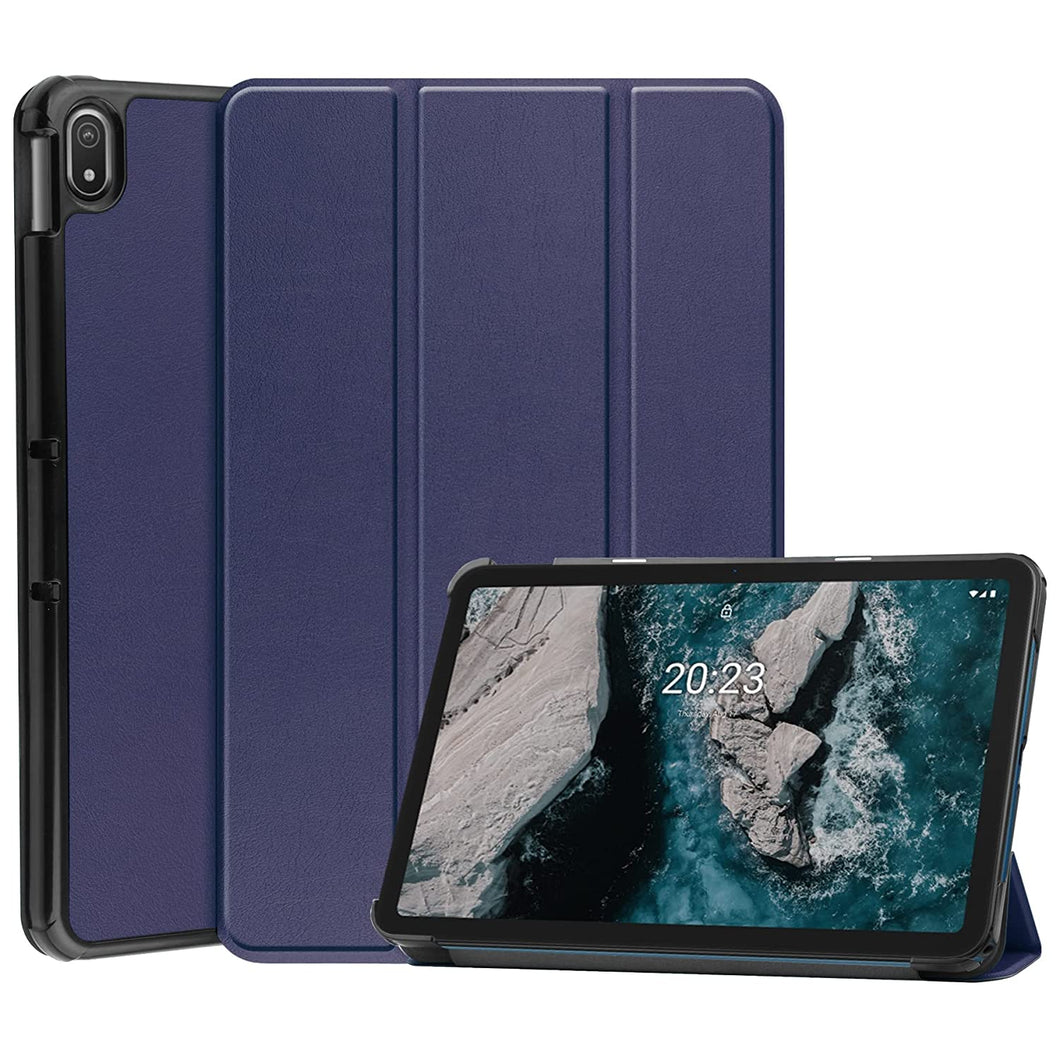 ProElite Smart Trifold Flip case Cover for Nokia Tab T20 10.36 inch Tablet, Dark Blue