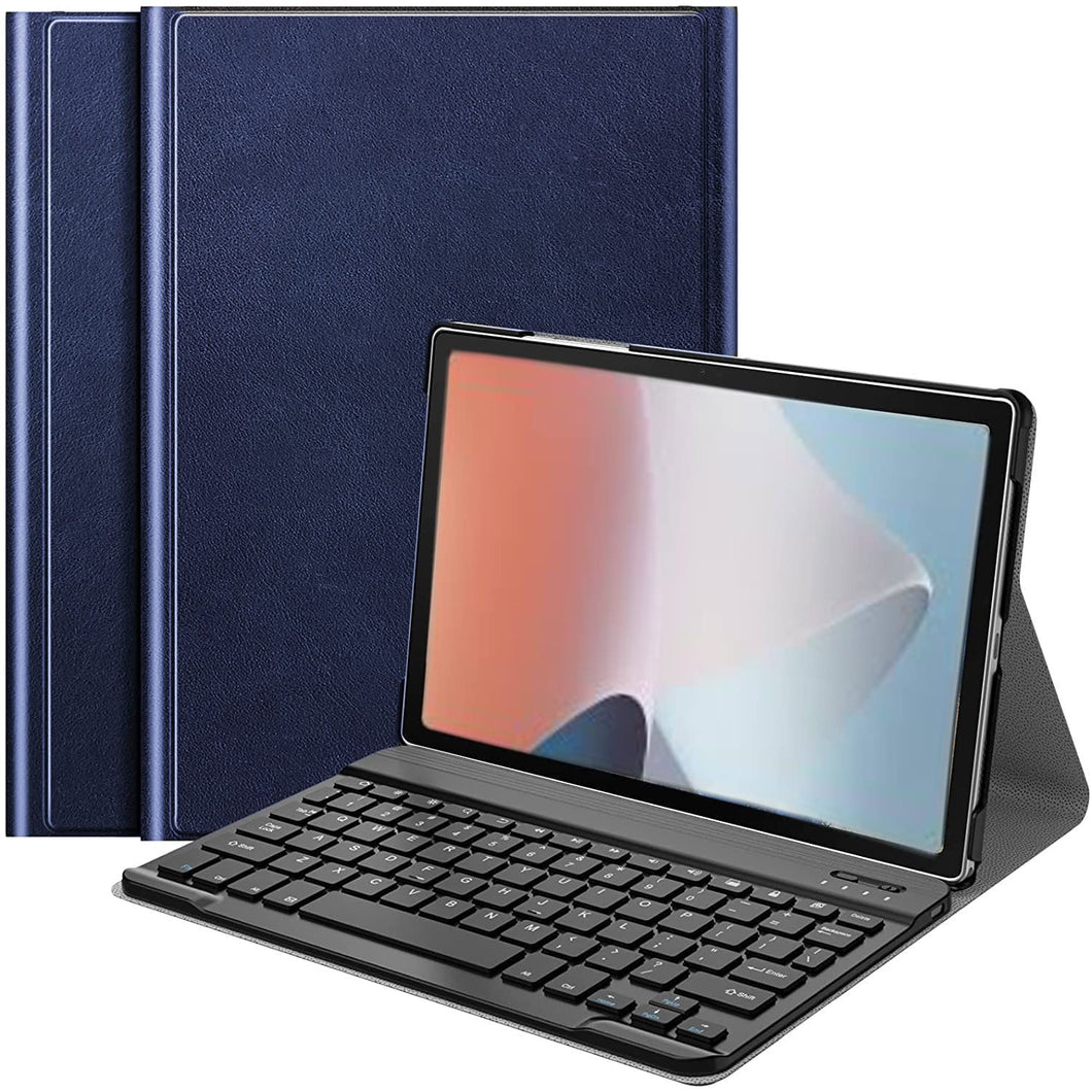 ProElite Detachable Wireless Bluetooth Keyboard flip case Cover for Oppo Pad Air 10.36 inch, Dark Blue