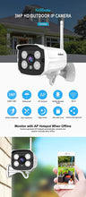 Load image into Gallery viewer, Srihome SH024 Wireless WiFi 3MP Full HD 1296p Waterproof Outdoor CCTV IP Security Camera

