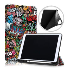 Load image into Gallery viewer, ProElite Smart Trifold Flip Case Cover for Apple ipad 7th/8th/9th Gen (2021) 10.2 inch with  Pencil Holder, Soft Flexible Back Cover, Hippy

