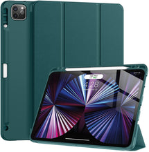Load image into Gallery viewer, ProElite Smart Case for iPad Pro 11 inch 2022/2021 4th/3rd Gen [Auto Sleep/Wake Cover] [Pencil Holder] [Soft Flexible Case] Recoil Series - Dark Green
