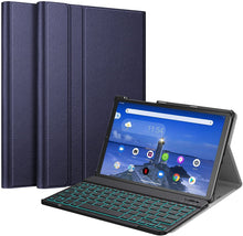 Load image into Gallery viewer, ProElite Keyboard case for Lenovo Tab M10 FHD Plus 10.3&quot; X606V /TB-X606/TB-X606X, Magnetic Detachable Wireless Bluetooth Keyboard Built-in 7-Colors Backlit, Dark Blue
