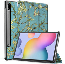Load image into Gallery viewer, ProElite Smart Trifold Flip case Cover for Samsung Galaxy Tab S8 Ultra 14.6 inch (SM-X900/ X906), Support S Pen Magnetic Attachment [Flowers]
